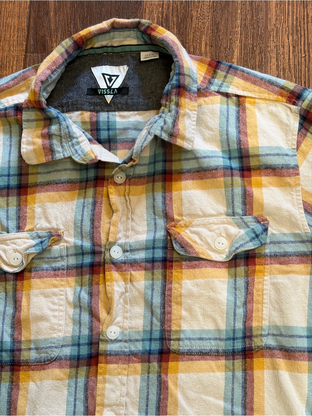 Men's Vissla Shirt Multicolor Plaid L Surf Beach Skate Streetwear City Grunge - Picture 2 of 13